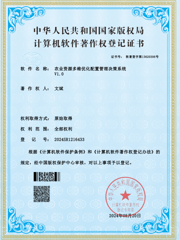 农业资源多维优化配置管理决策系统(图1)